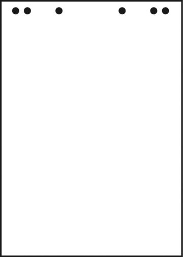 LANDRE Flipchart Carta 68x99cm 10050593 80g, in bianco 5x20 fogli