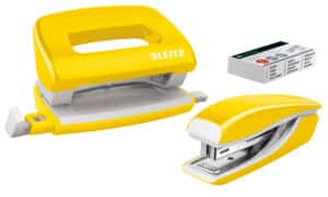 LEITZ Bucatrice/Cucitrice WOW 5561 5561-20-16 giallo, Bundle 10 fogli
