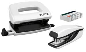 LEITZ Bucatrice/Cucitrice WOW 5561 55612001 bianco, Bundle 10 fogli