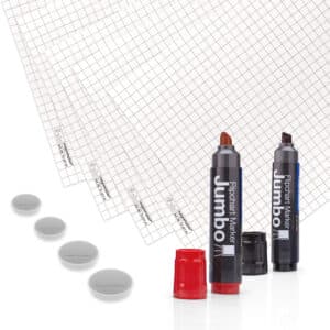 MAGNETOPLAN Flipchart Starter Kit 1227302 4 pezzi