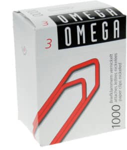 OMEGA Fermagli no.3 3/1000 nichelato, 28mm 1000 pezzi