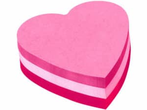 POST-IT Sticky note cubo Cuore 2007H 3-colori, 225 fogli