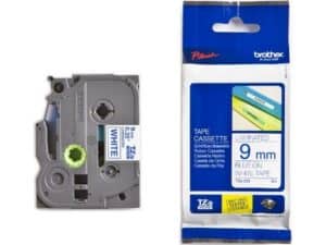 PTOUCH Nastro, plastific. blu/bianco TZe-223 PT-1280VP 9 mm
