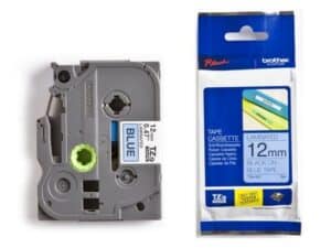 PTOUCH Nastro, plastificato nero/blu TZe-531 PT-1280VP 12 mm