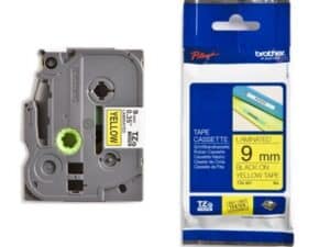PTOUCH Nastro, plastific. nero/giallo TZe-621 PT-1280VP 9 mm