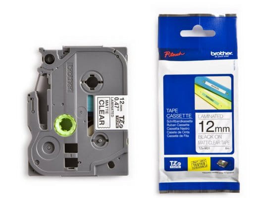 PTOUCH Nastro, lam. nero/chiaro-opaco TZe-M31 PT-300 12 mm