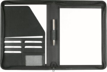 RIDOIDE Portadocumenti 260x350mm 738 30 con zip, incl.blocco A4 nero