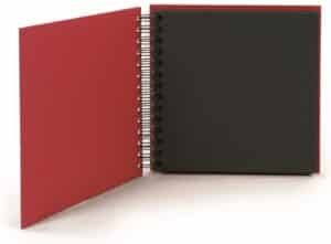 R?SSLER Fotoalbum 1329452365 18x18cm, rot/schwarz