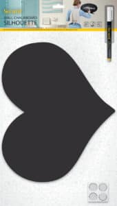 SECURIT Lavagna Gesso HEART FB-HEART nero 30x36x0.3cm
