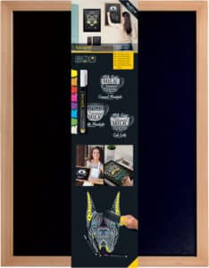 SECURIT Lavagna Gesso WOODY WBW-TE-40-60 teak 60x40x1cm