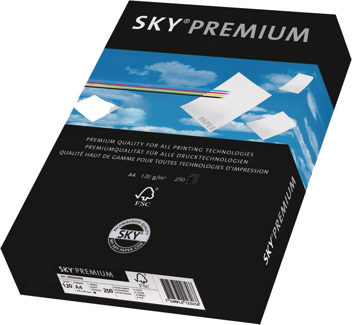 SKY Premium Carta A4 88233201 120g, bianco 250 fogli