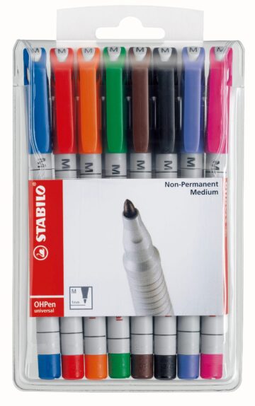 STABILO OHP Pen non-perm. M 853/8 8 pz., astuccio