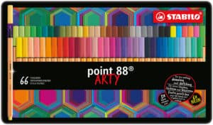 STABILO Fineliner Point 88 0.4mm 88/66-031 astuccio metallico 66 pieces