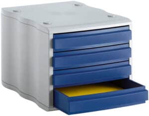 STYRO Vaschetta potadoc. blu/grigio 248850038 4 scomp.