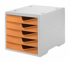 STYRO Cassettiera styroswingbox 275-8430.4182 albicocca/grigio 5 cassetti