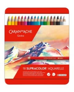 CARAN D'ACHE Matite colorate Supracolor 18 pezzi con scatola personalizzata