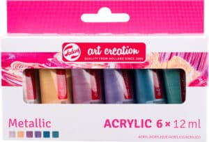 TALENS Colore acrilici 6x12ml 9021861M Metallic