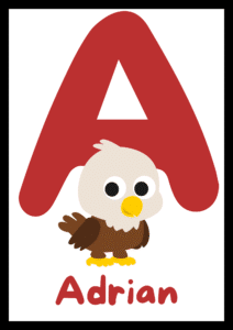 Poster lettere bimbi