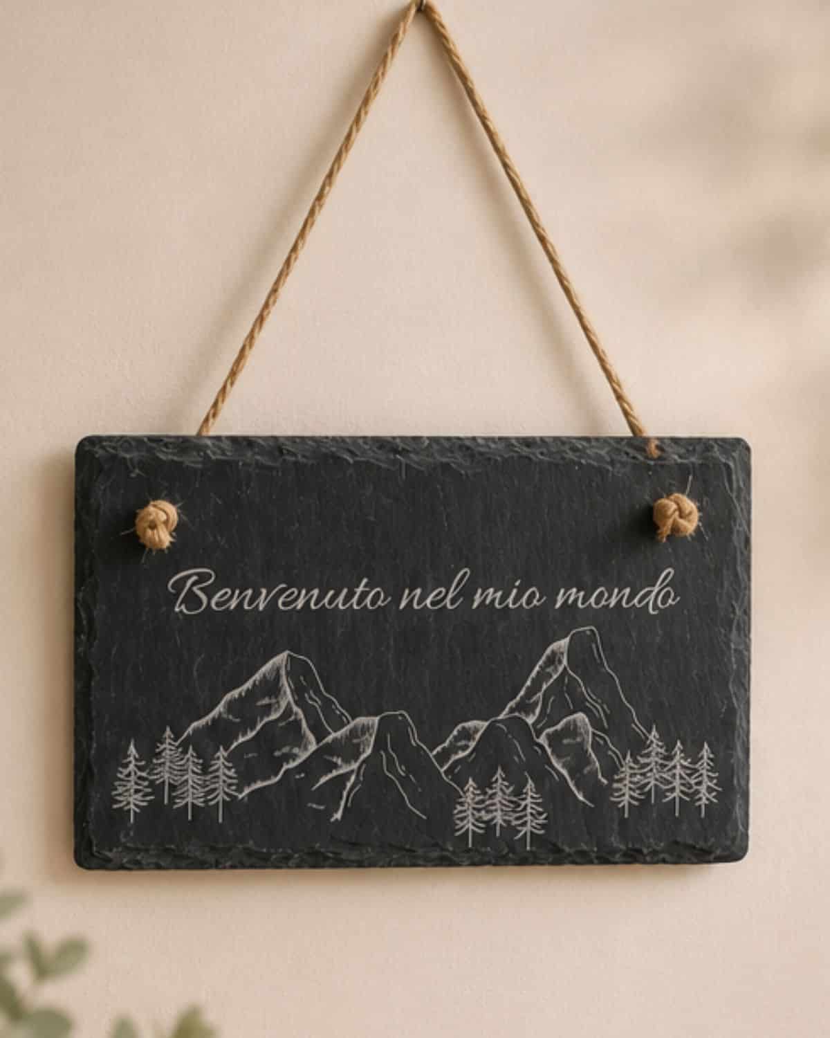 Ardesia personalizzata "Rettangolo da appendere"