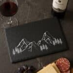 Tagliere in ardesia personalizzato a forma rettangolare