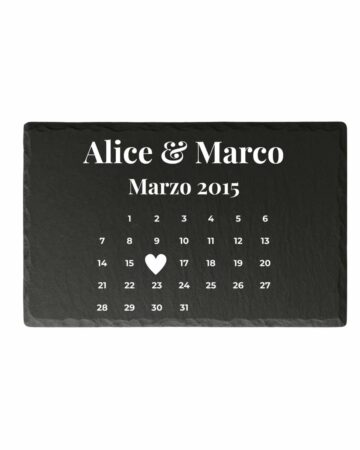 Tagliere ardesia personalizzato anniversario