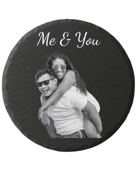 Tagliere in ardesia rotondo personalizzato