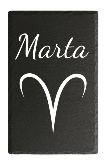 Tagliere in ardesia personalizzato segno zodiaco