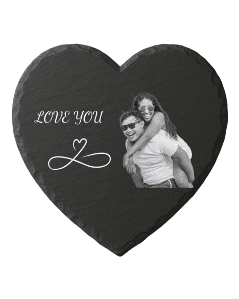 tagliere ardesia a forma di cuore personalizzato