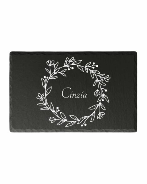 Tagliere ardesia personalizzato Floreale