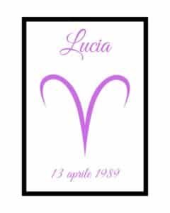Poster personalizzato segno zodiaco