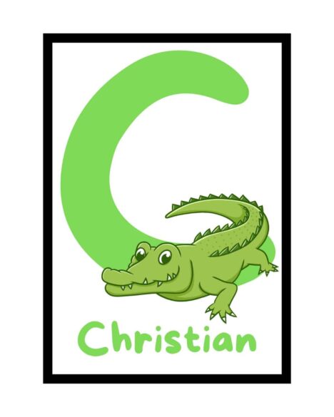 Poster personalizzato lettera bimbi