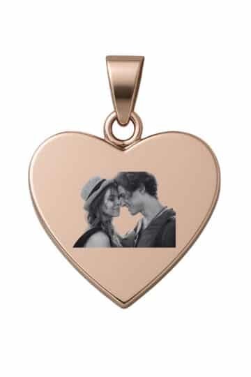 Ciondolo personalizzato cuore rosa