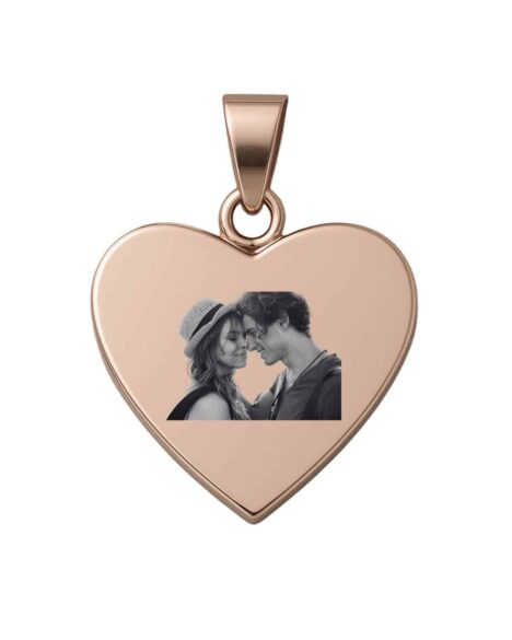 Ciondolo personalizzato cuore rosa