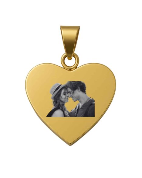 Ciondolo personalizzato cuore oro