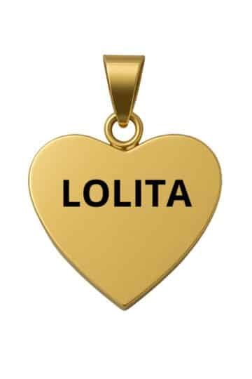 Medaglietta per cane a forma di cuore personalizzata oro