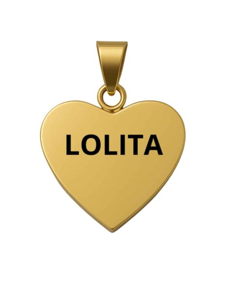 Medaglietta per cane a forma di cuore personalizzata oro