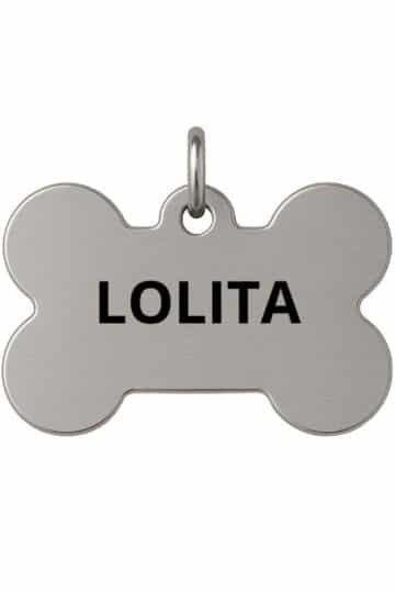 Medaglietta cane forma osso argento personalizzato