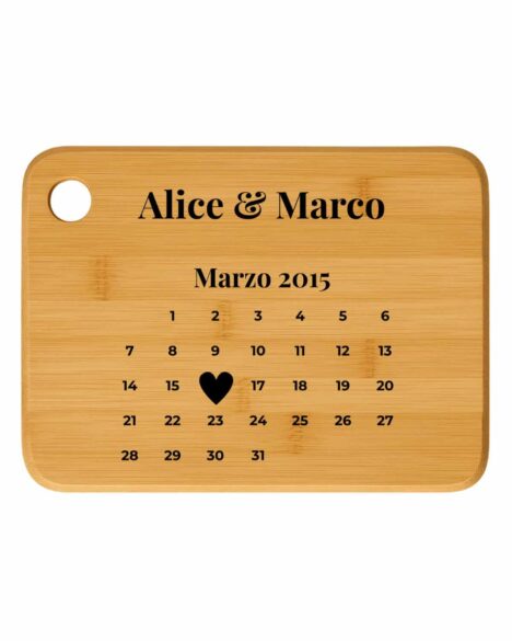Tagliere in legno Anniversario
