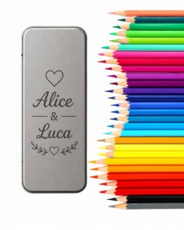 Scatola per matite colorate personalizzata