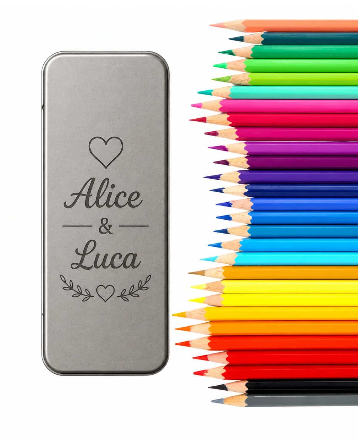 Scatola + 12 Matite Colorate Caran d'Ache Personalizzate