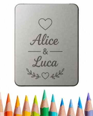 Scatola per matite colorate personalizzata