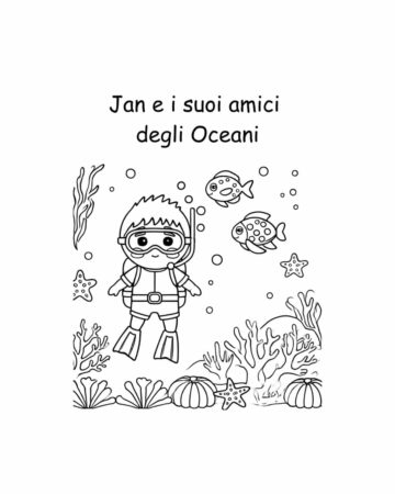 Jan e i suoi amici degli oceani - Libro da colorare