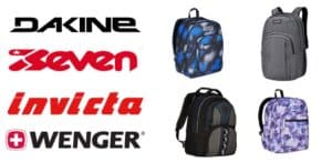Zaini delle marche Dakine, Seven, Invicta, Wenger