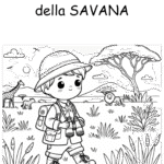 Jan e i suoi amici della savana - Libro da colorare
