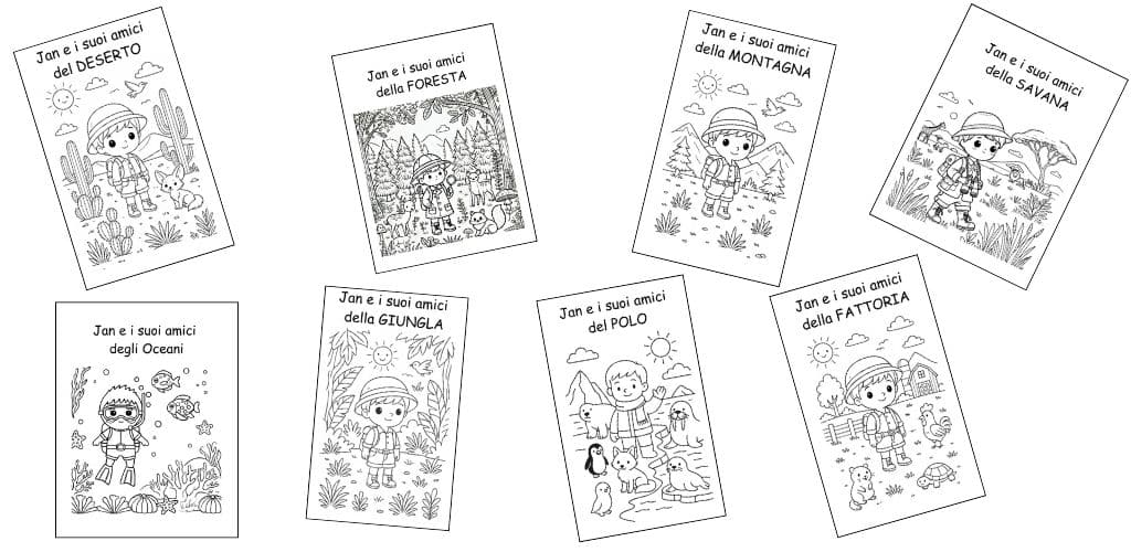 Libri da colorare le avventure di Jan