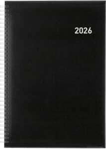 BIELLA Agenda Quarta Wire-O 2026 803417020026U 1S/2P nero ML 21x29.7cm