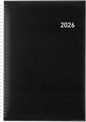 BIELLA Agenda Quarta Wire-O 2026 803417020026U 1S/2P nero ML 21x29.7cm