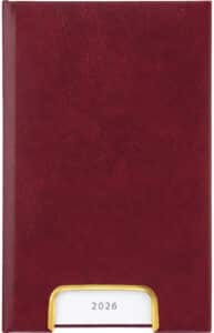 BIELLA Agenda Disponent 2026 807401470026U 1G/1P rosso vino ML 10.1x16cm