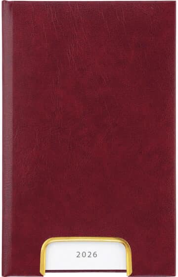 BIELLA Agenda Disponent 2026 807401470026U 1G/1P rosso vino ML 10.1x16cm