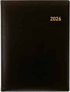 BIELLA Agenda Orario pelle 2026 809311020026U 1S/2P nero ML 17.8x23.5cm
